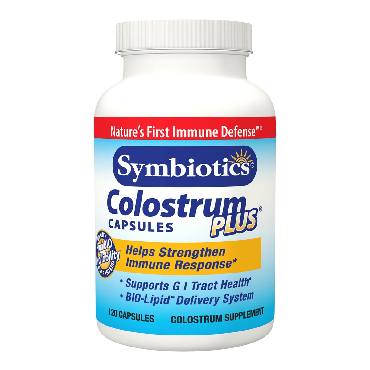 Symbiotics Colostrum PLUS 120 capsules, 480mg each/30day supply