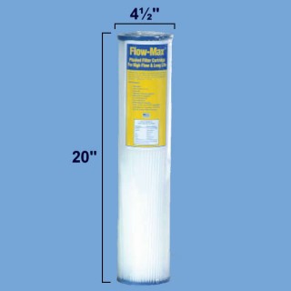 1 Micron Flow-Max Pleated Sediment Cartridge (4.5x20)